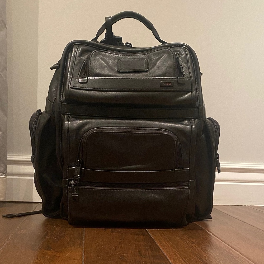 TUMI BRIEF PACK LEATHER ALPHA 3
